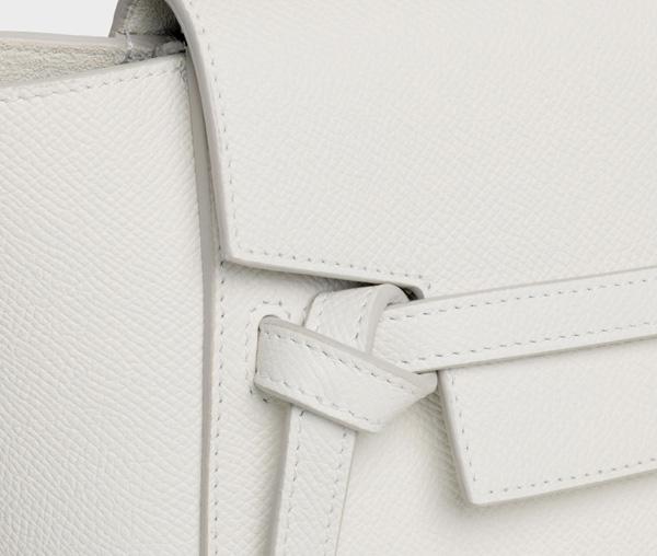 【人気セリーヌスーパーコピー】NANO BELT BAG IN GRAINED CALFSKIN/WHITE 189003ZVA.01BC